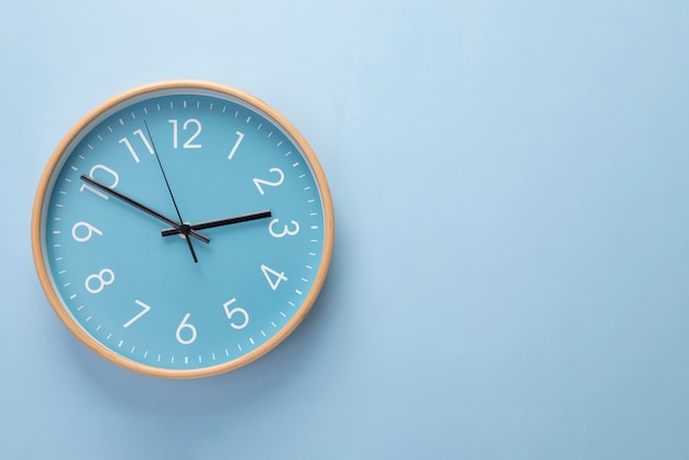 Top view wall clock still life