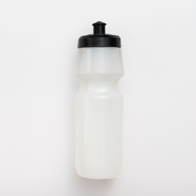 Free photo top view of water bottle