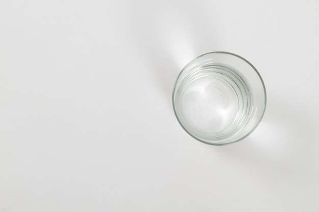 Top view of water glass