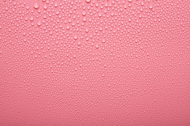 Top view water texture on pink