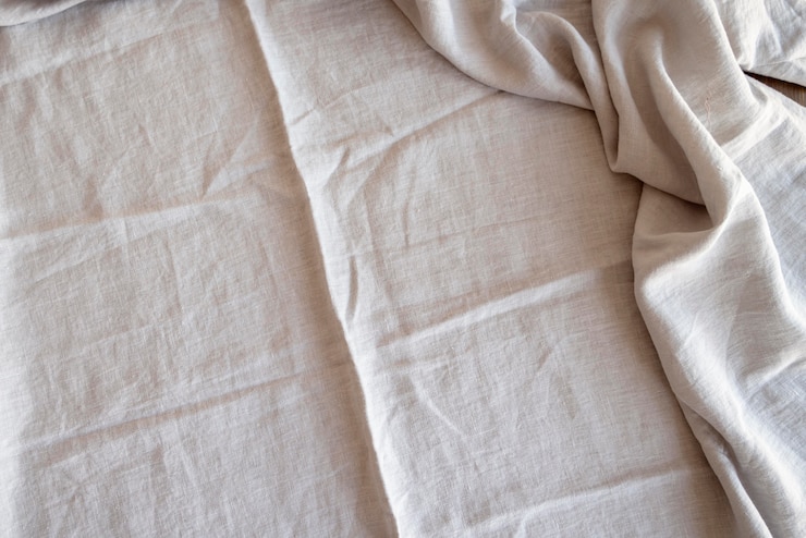 Free Photo top view white cloth fabric