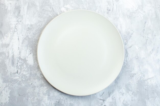 上面図白いプレートライトサーフェスキッチン水平ガラス食品食事色料理