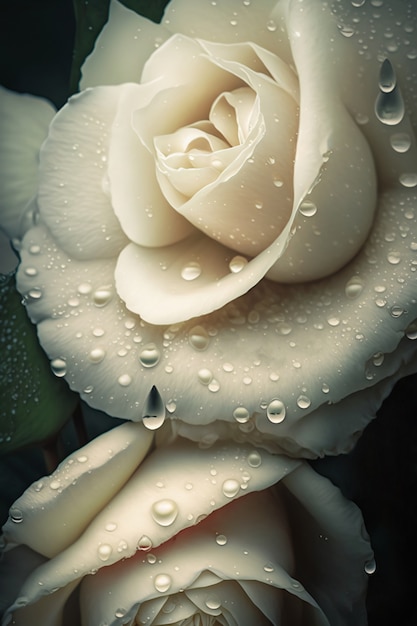 Free photo top view white roses background