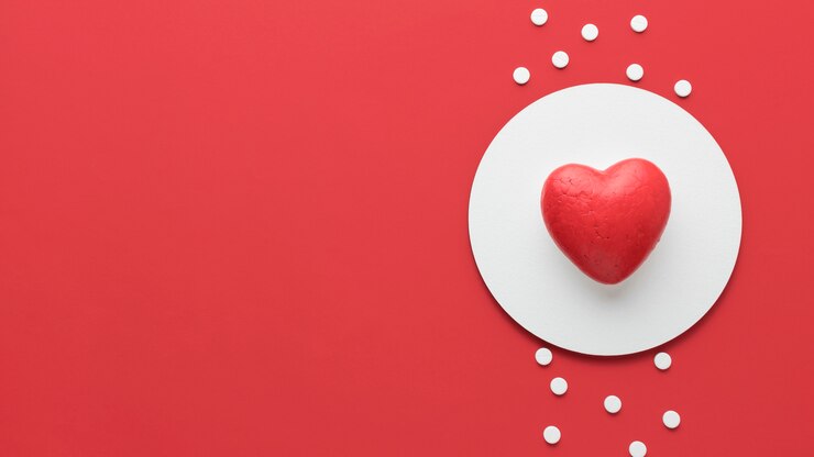 Free Photo top view world heart day concept with copy space