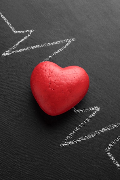 top view world heart day concept