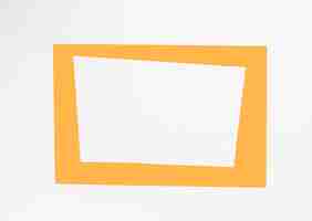 Free photo top view yellow decorative frame