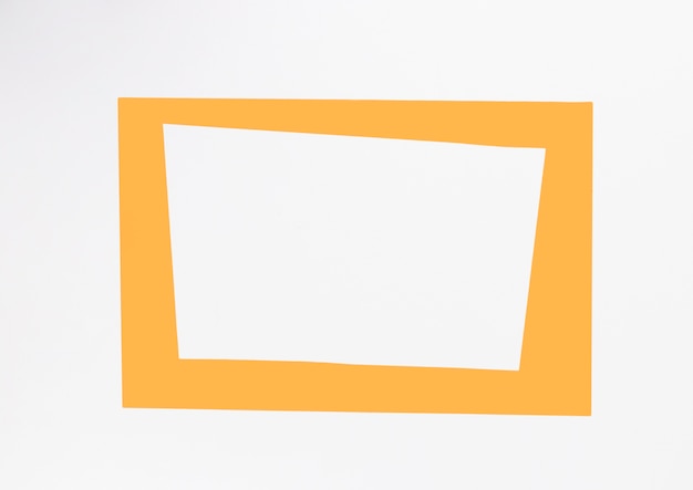 Top view yellow decorative frame