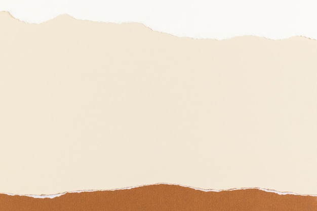 Torn beige paper craft frame handmade earth tone background