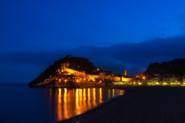 Tossa de Mar in night. Spain