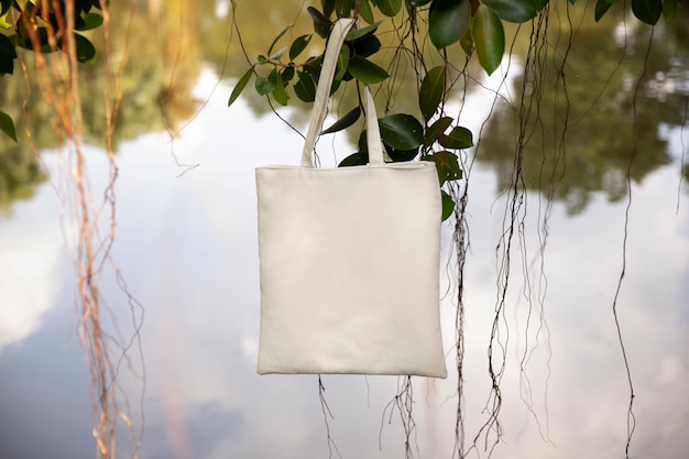 Free photo tote bag in the nature