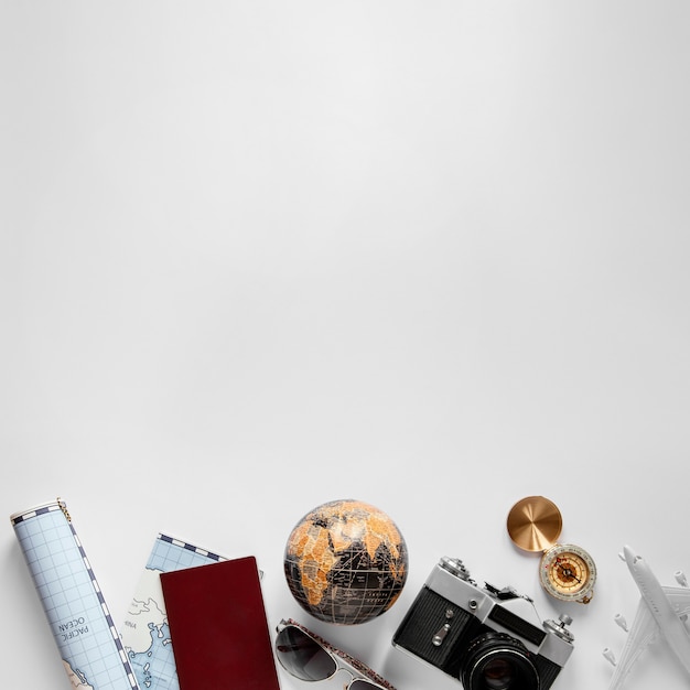 Tourism Items Frame with Copy Space – Free Stock Photos