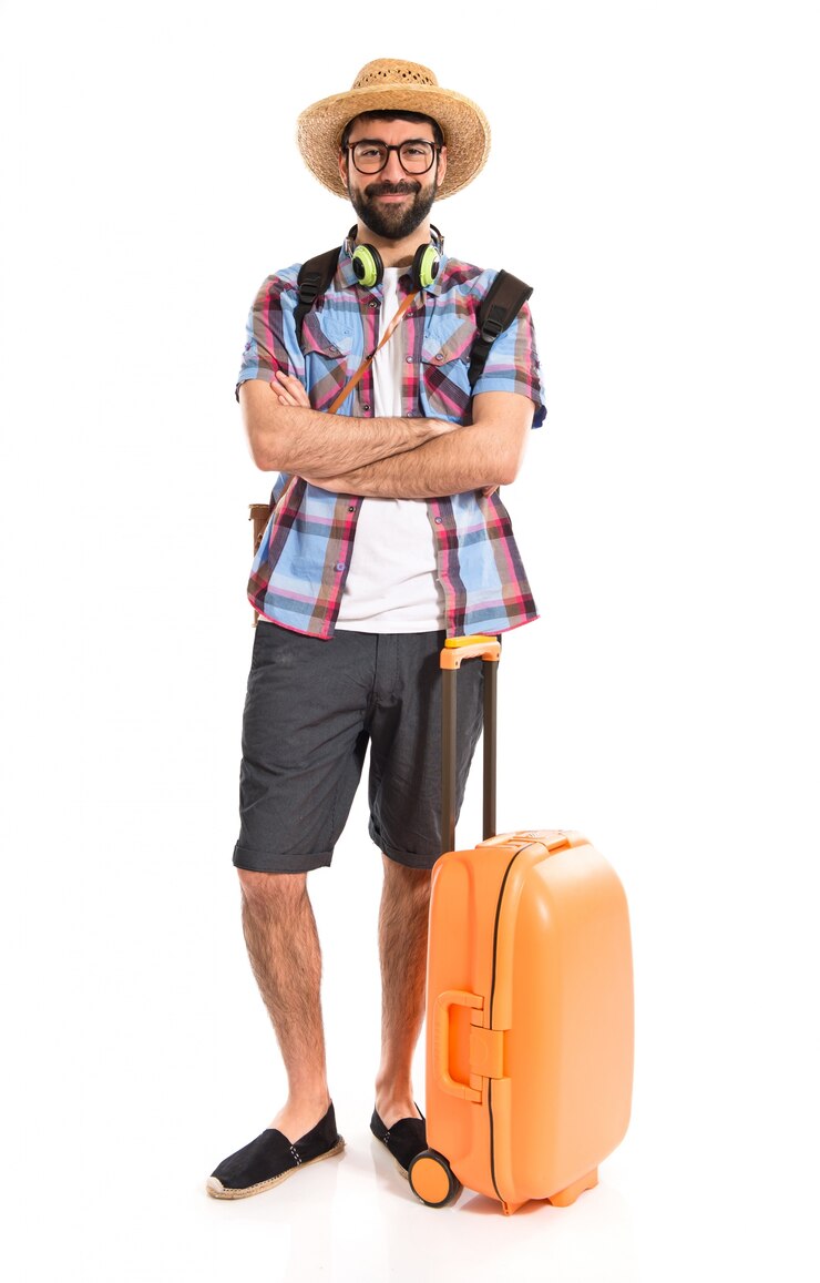 Free Photo tourist over white background