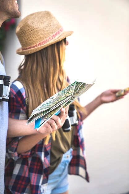 Tourists having fun