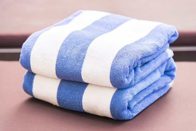 Towel on bed pool