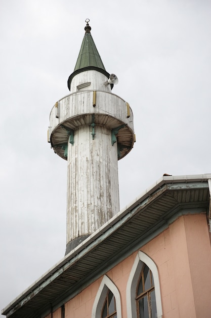 Tower with a building below