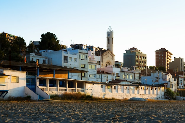 Free photo town at mediterranean coast. montgat