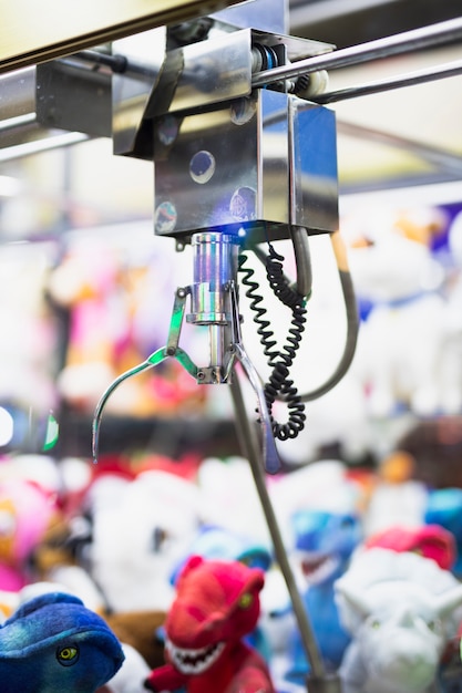 Toy claw machine filled with toys