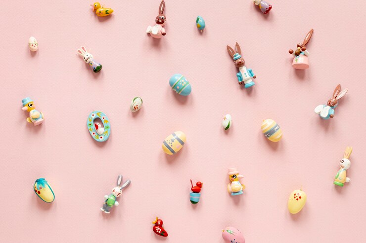 Free Photo toy collection for easter celebration
