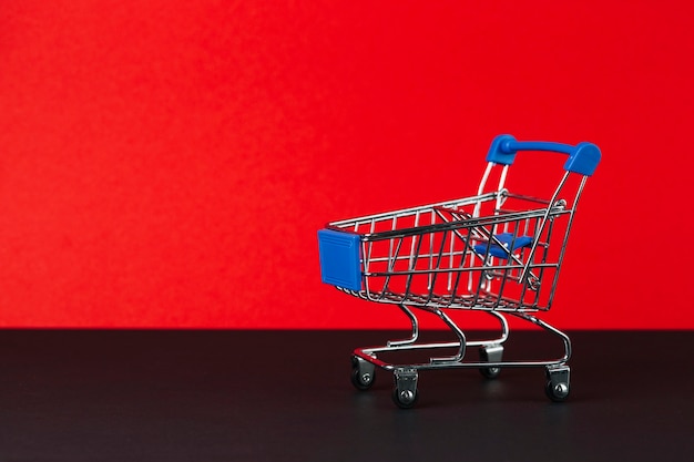 Toy empty shopping trolley 