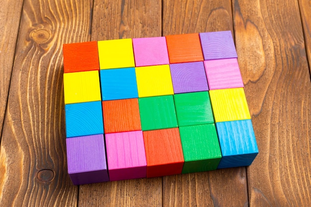 Toy wooden blocks