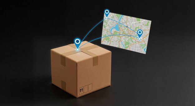 tracking package delivery with map visualization