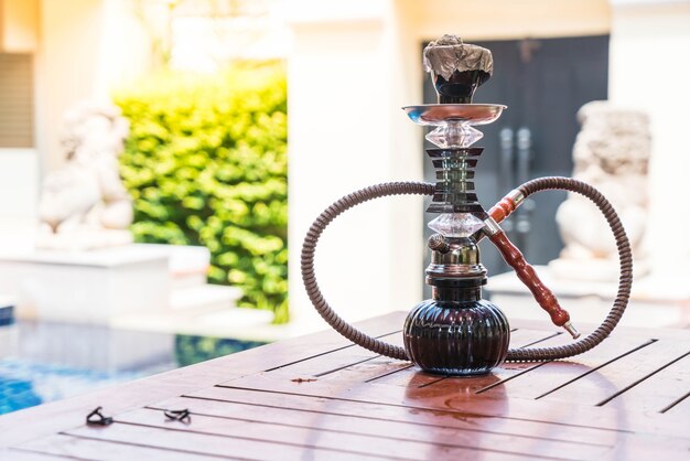 traditional arabic shisha pipes hookah