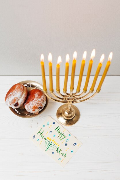 Traditional candleholder for hanukkah