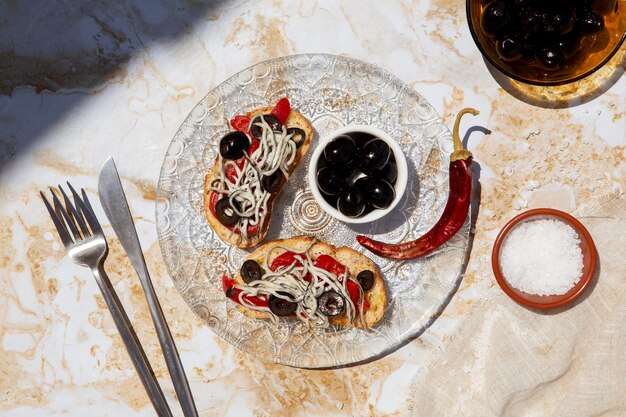 Traditional delicious gulas dish arrangement