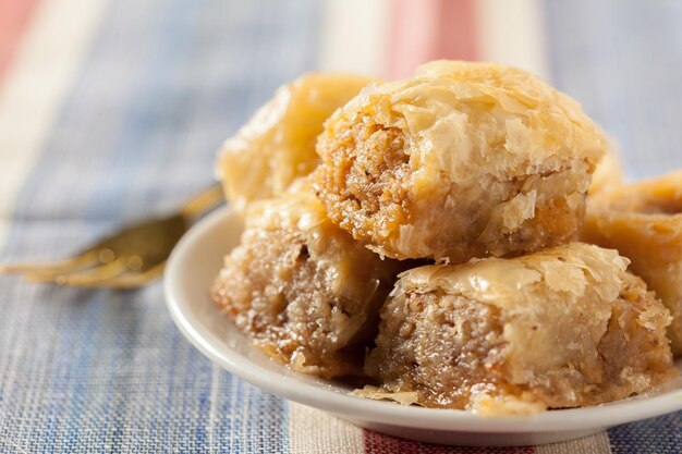 Traditional eastern desserts on the table