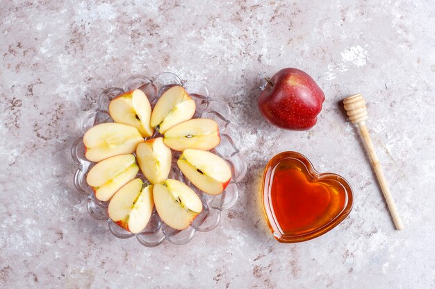 Traditional food of jewish New Year - Rosh Hashana.