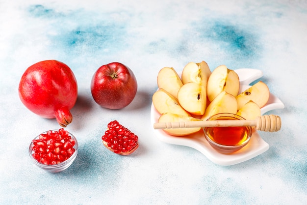 Traditional food of jewish New Year - Rosh Hashana.