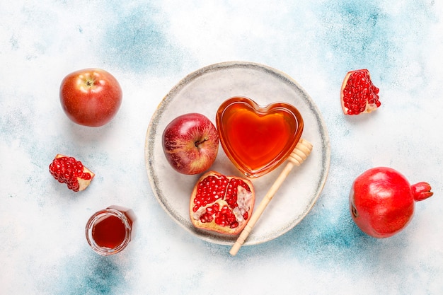 Traditional food of jewish New Year - Rosh Hashana.