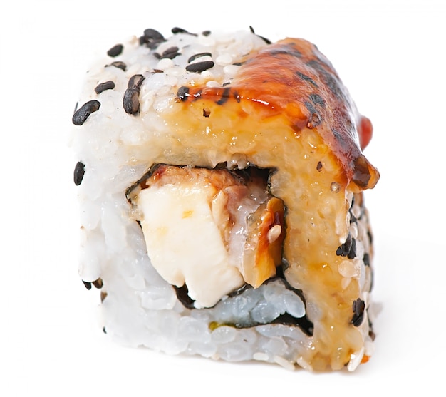 Free photo traditional fresh japanese sushi rolls