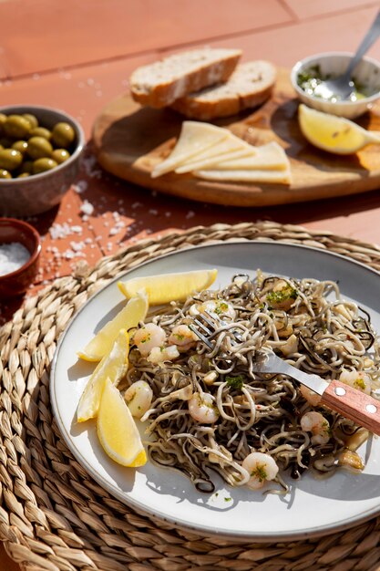 Traditional gulas dish composition