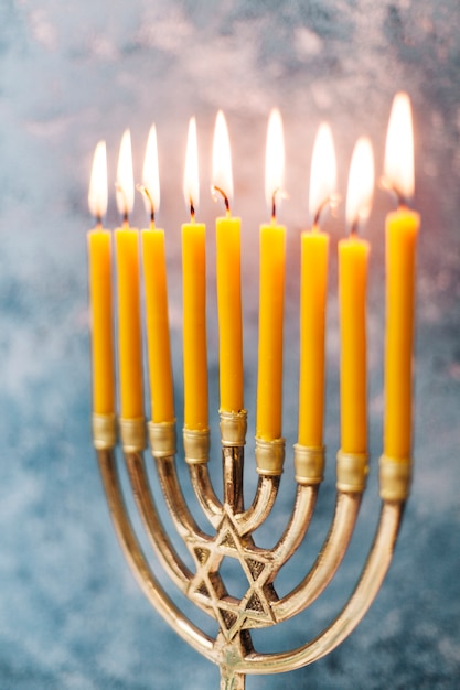 Traditional hebrew candlestick holder