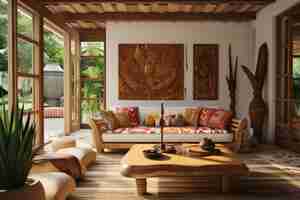 Free photo traditional house interior  design