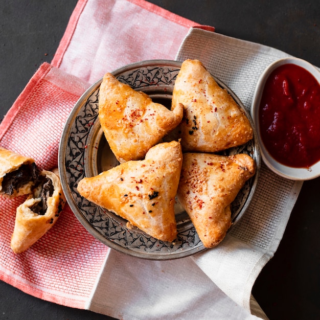 Traditional indian bakery with chocolate