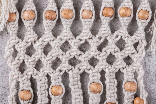 Traditional macrame assortment indoors