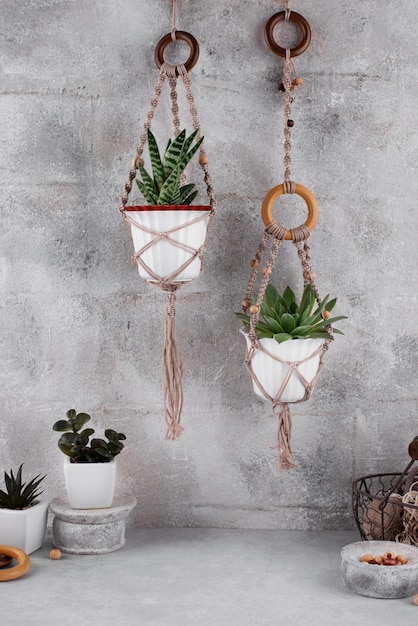 Free photo traditional macrame assortment indoors