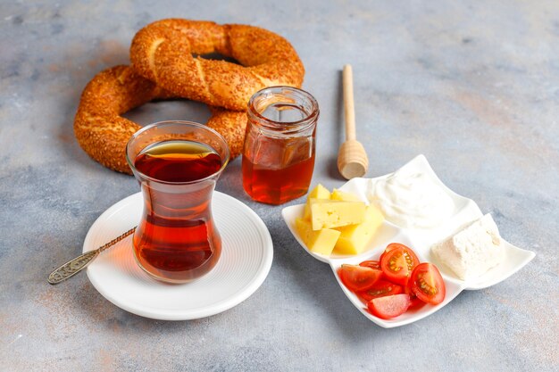 Traditional turkish breakfast.