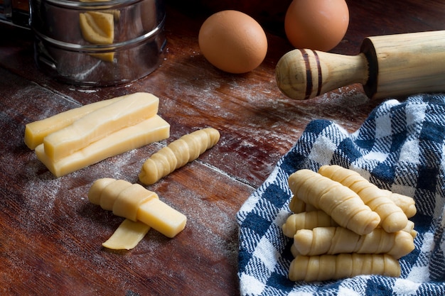 Traditional venezuelan cheese sticks assortment