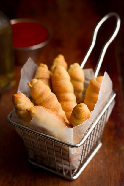 Traditional venezuelan cheese sticks