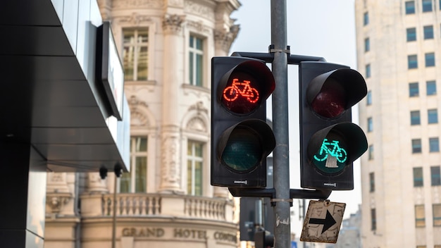 Traffic light for bicycles in Bucharest Romania