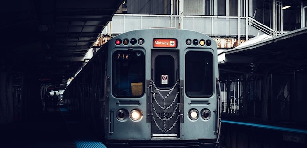 Train line in Chicago, USA