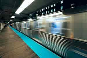 Free photo train line towards chicago loop in chicago