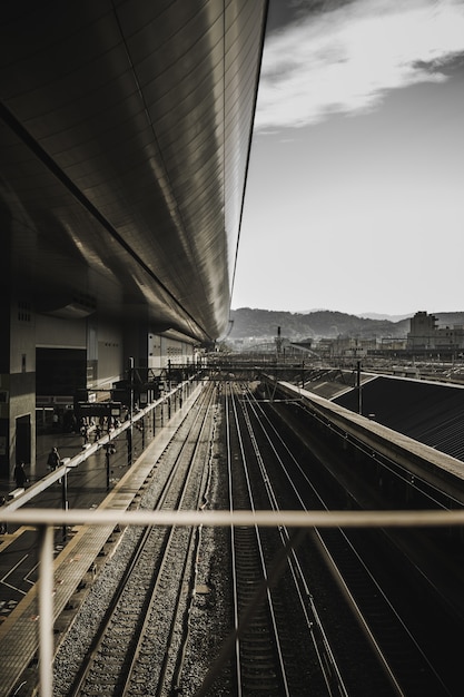 Train rail during daytime