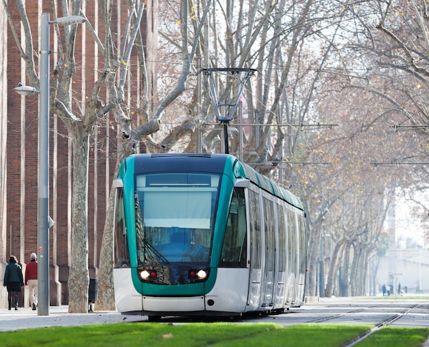 tram on street