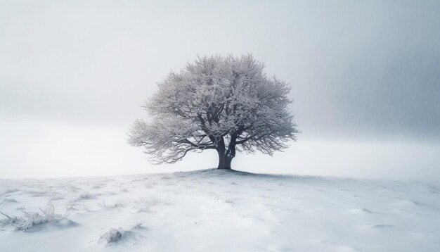 Спокойный зимний лес, покрытые снегом сосны, созданные ИИ