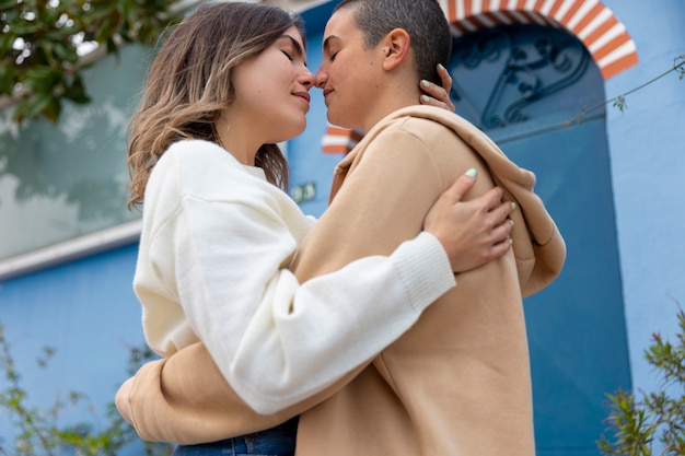 Free photo trans couple spending quality time together