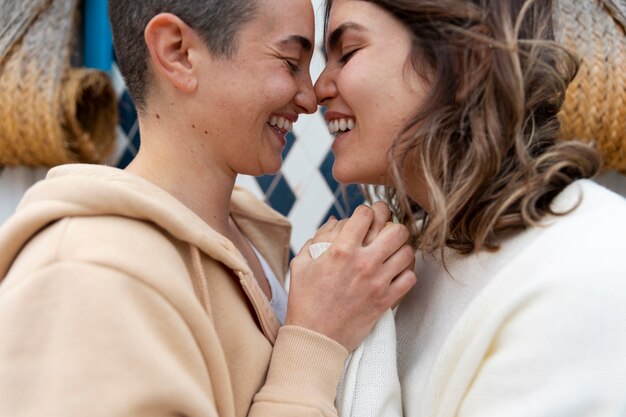 Free photo trans couple spending quality time together